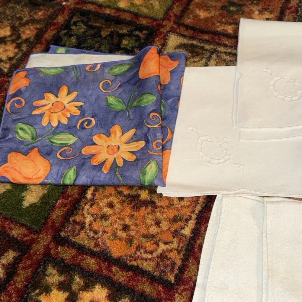 Vintage Mixed 36 Tea Towels Napkins Madeira Various Colors Sizes Resellers